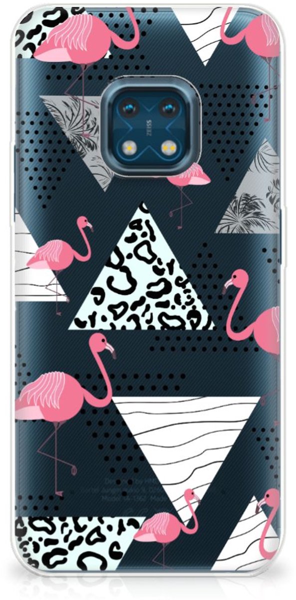 Nokia XR20 TPU Hoesje Flamingo Triangle