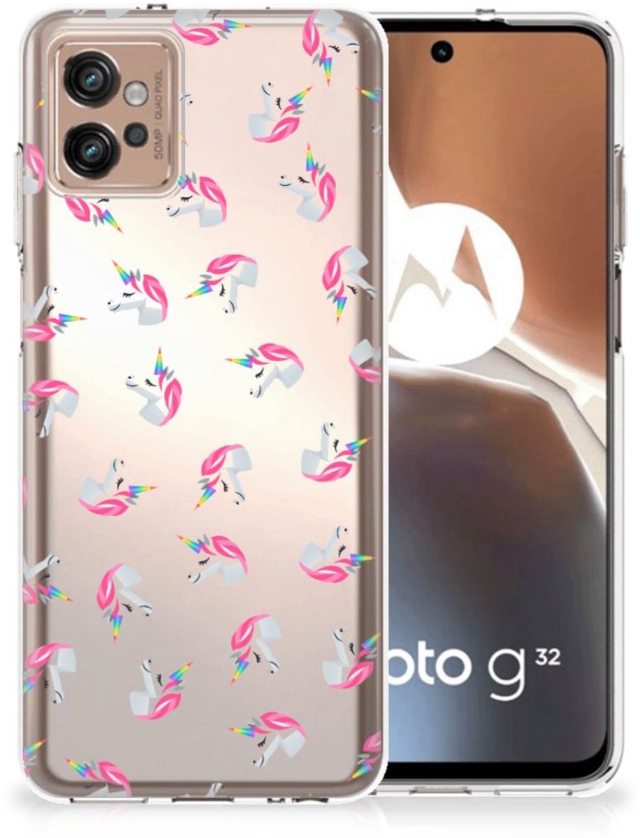 TPU bumper voor Motorola Moto G32 Unicorns