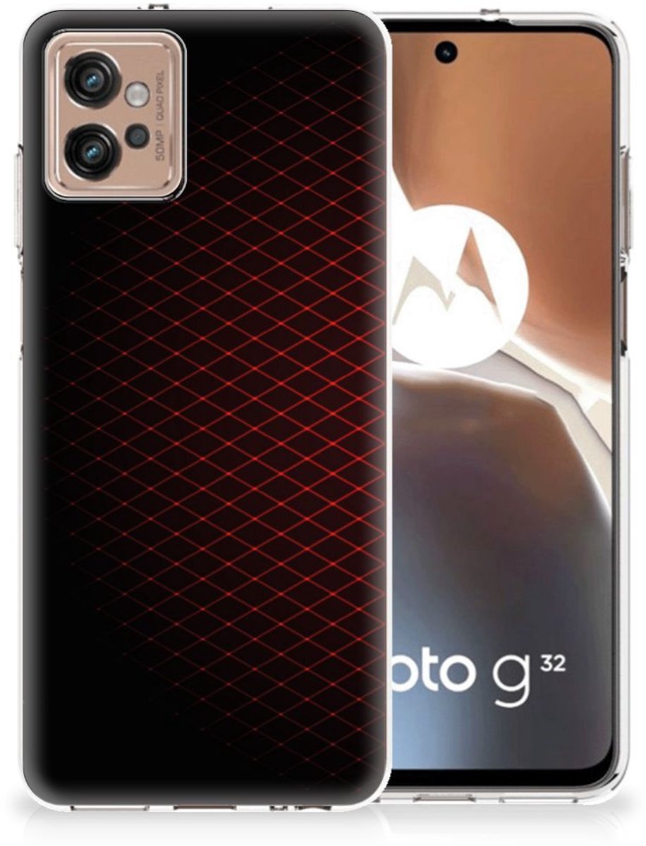 Motorola Moto G32 TPU bumper Geruit Rood