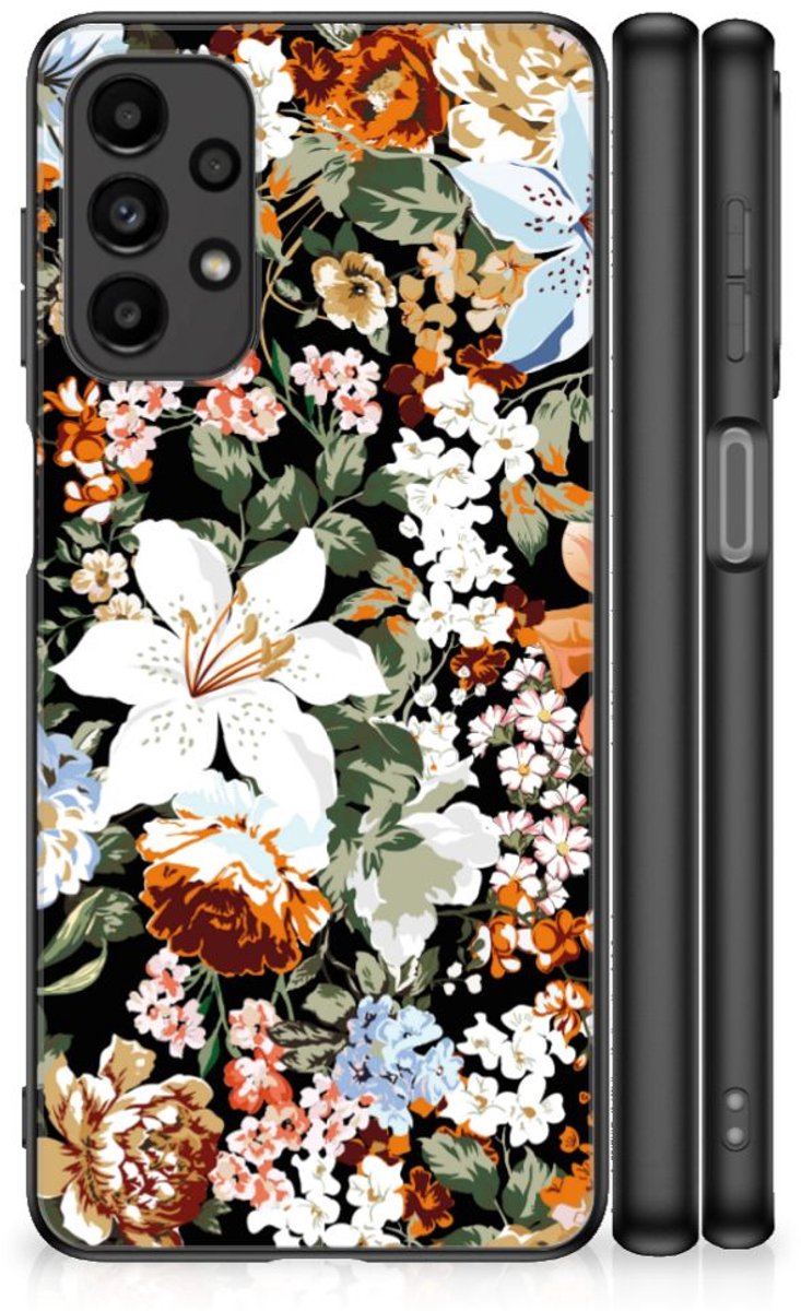 Bloemen Hoesje voor Samsung Galaxy A13 4G Dark Flowers