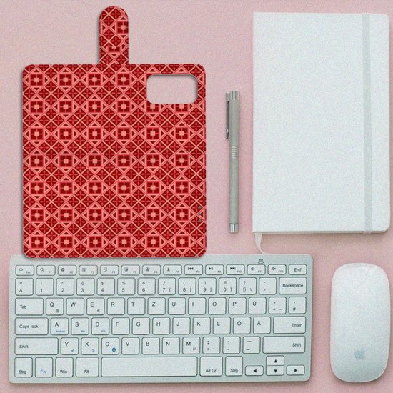 Coque Téléphone OnePlus 9 Pro PU Premium Housse pour Batik Rouge