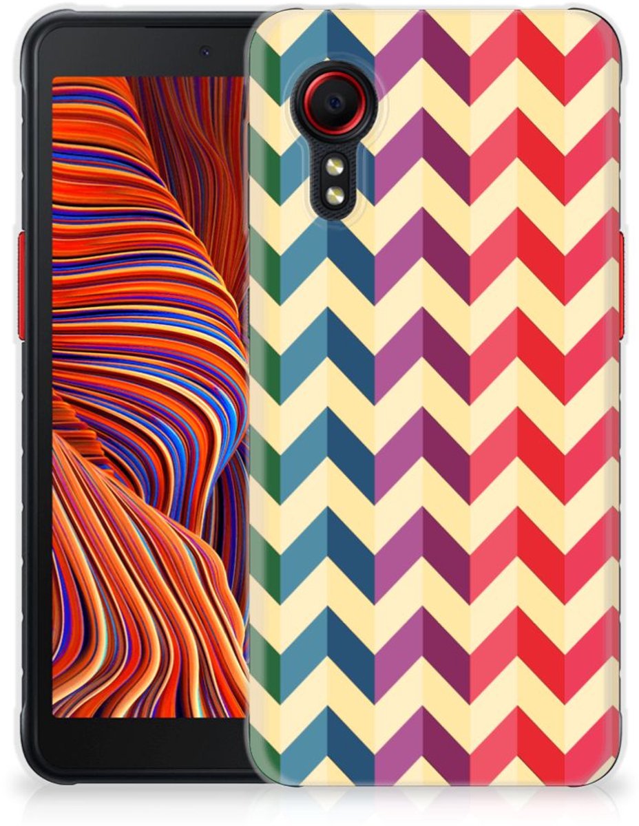 Samsung Galaxy Xcover 5 TPU bumper Zigzag Multi Color