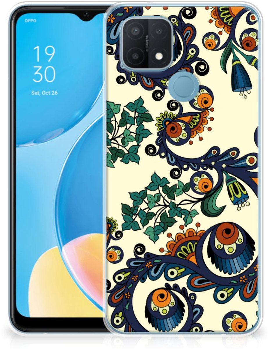 Siliconen Hoesje OPPO A15 Barok Flower