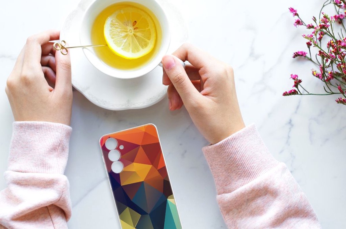 Samsung Galaxy A54 5G TPU Hoesje Polygon Color