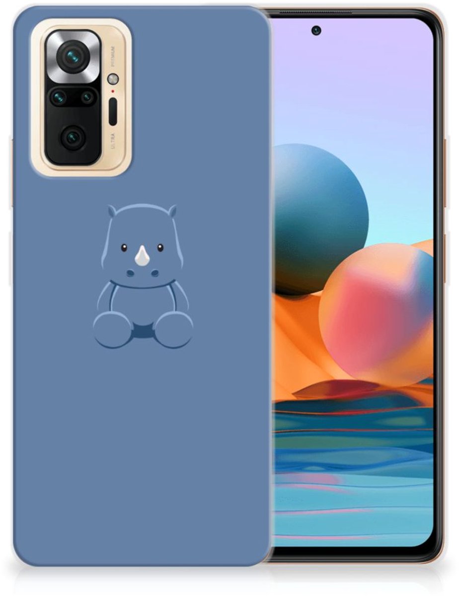Xiaomi Redmi Note 10 Pro Telefoonhoesje met Naam Baby Rhino