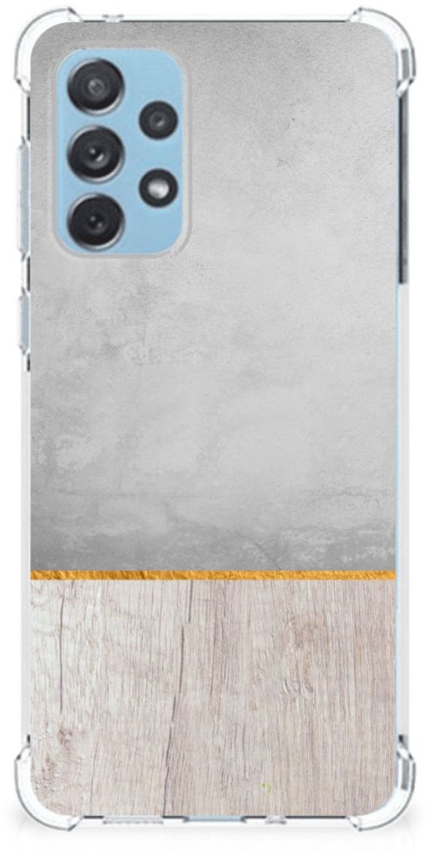 Samsung Galaxy A73 Stevig Telefoonhoesje Wood Concrete