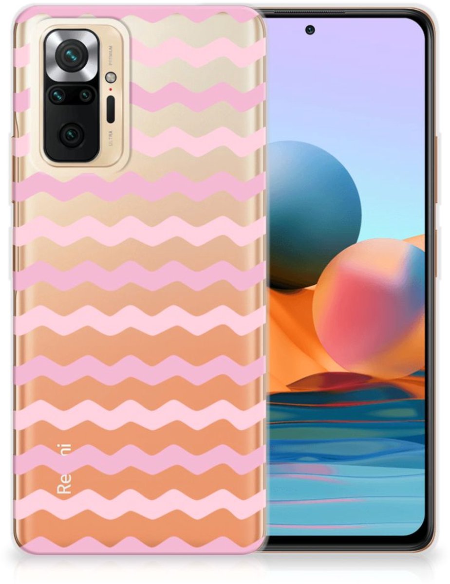 Xiaomi Redmi Note 10 Pro TPU bumper Waves Roze