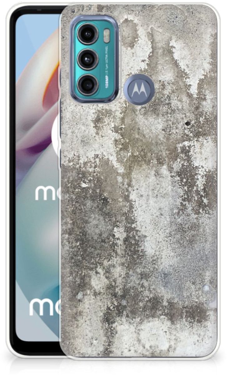 Motorola Moto G60 TPU Siliconen Hoesje Beton Print