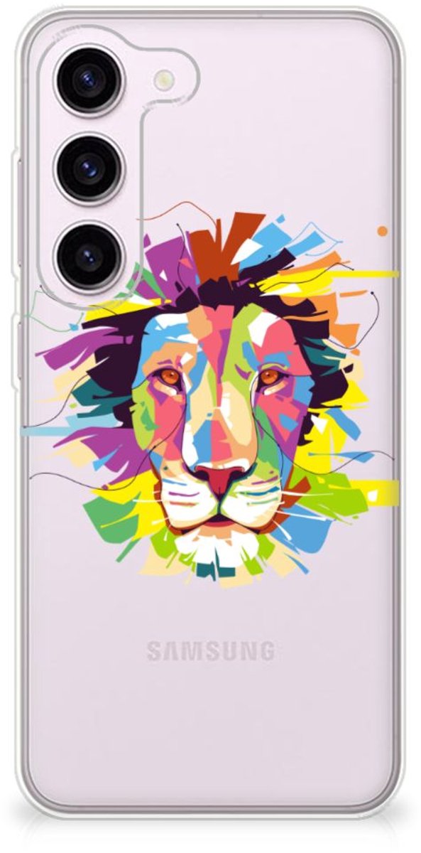 Samsung Galaxy S23 Telefoonhoesje met Naam Lion Color