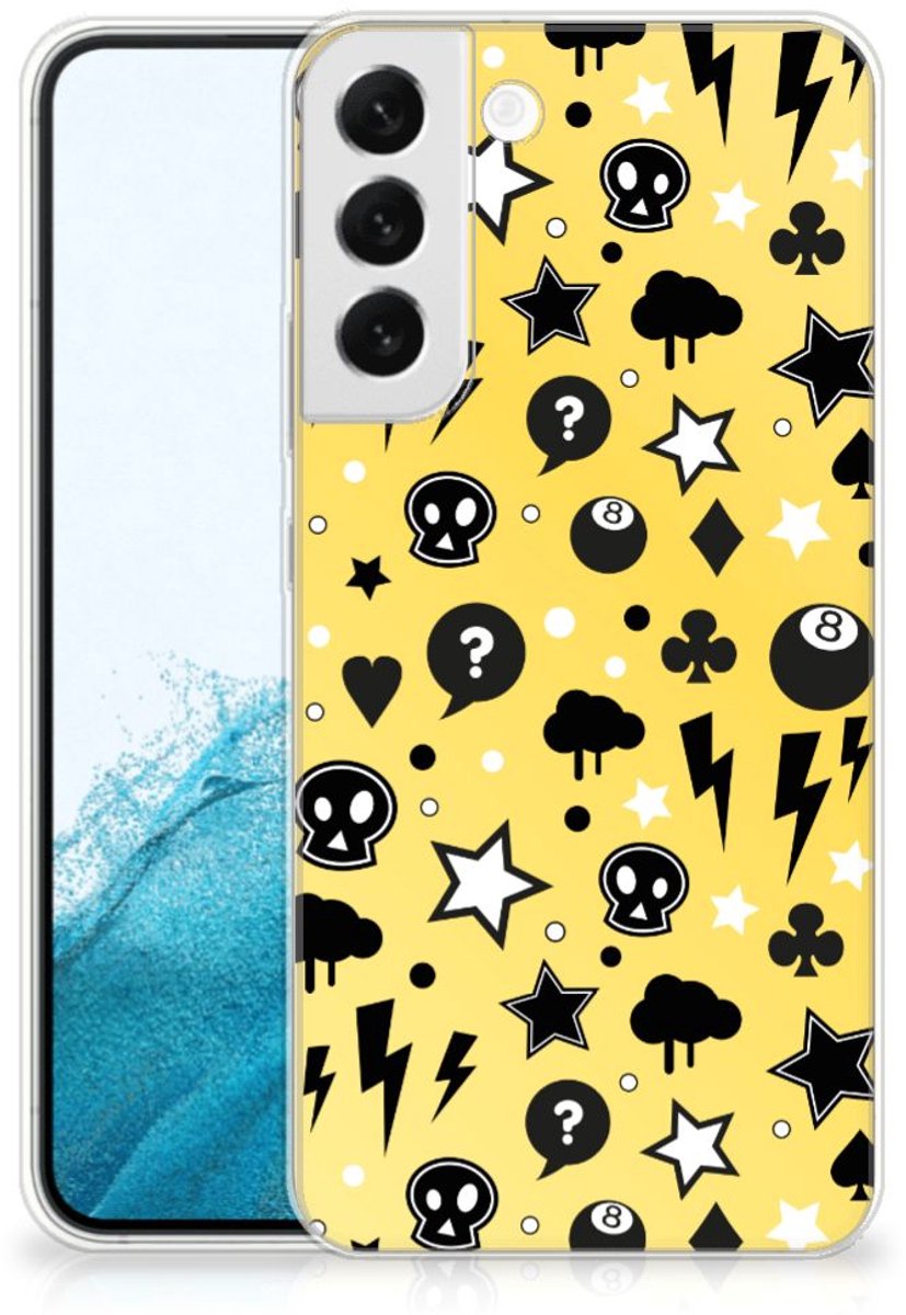 Silicone Back Case Samsung Galaxy S22 Plus Punk Geel