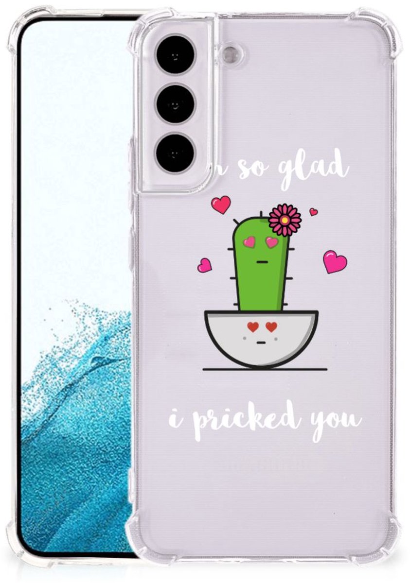 Samsung Galaxy S22 Plus Stevig Bumper Hoesje Cactus Glad