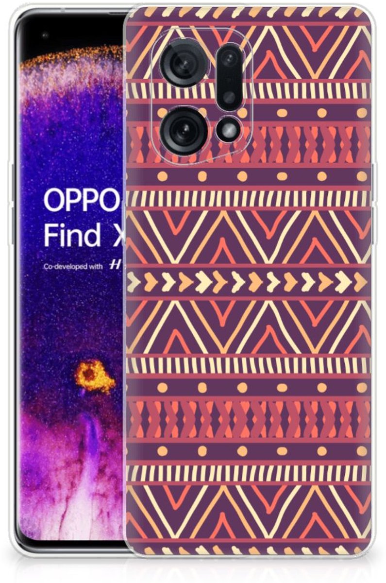 OPPO Find X5 TPU bumper Aztec Paars