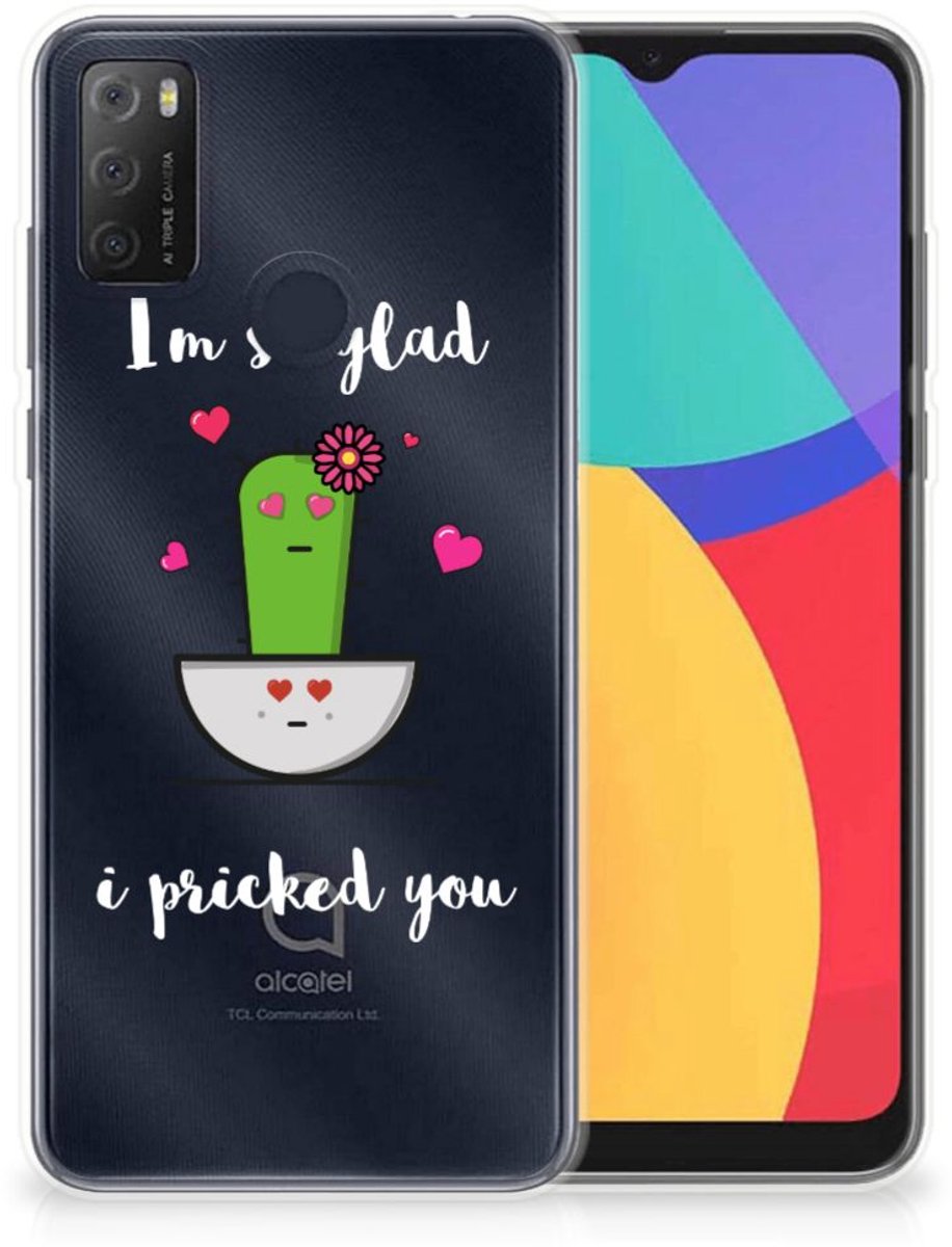 Alcatel 1S (2021) Telefoonhoesje met Naam Cactus Glad