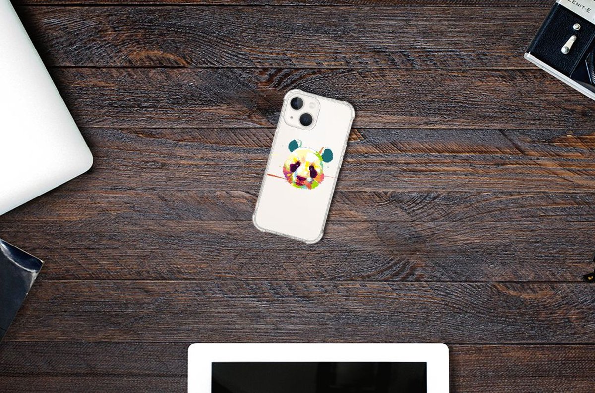 iPhone 13 Stevig Bumper Hoesje Panda Color