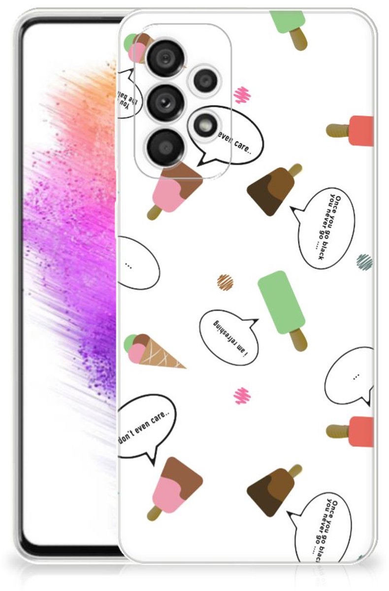Samsung Galaxy A73 5G Siliconen Case IJsjes