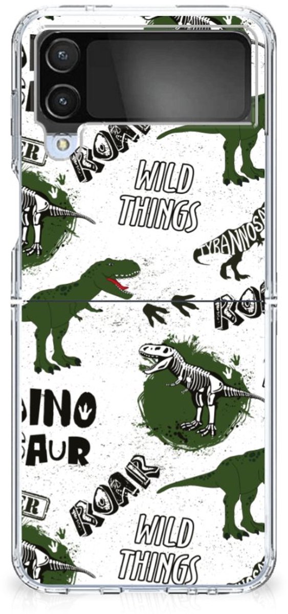 TPU Hoesje voor Samsung Galaxy Z Flip 4 Dinosaurus