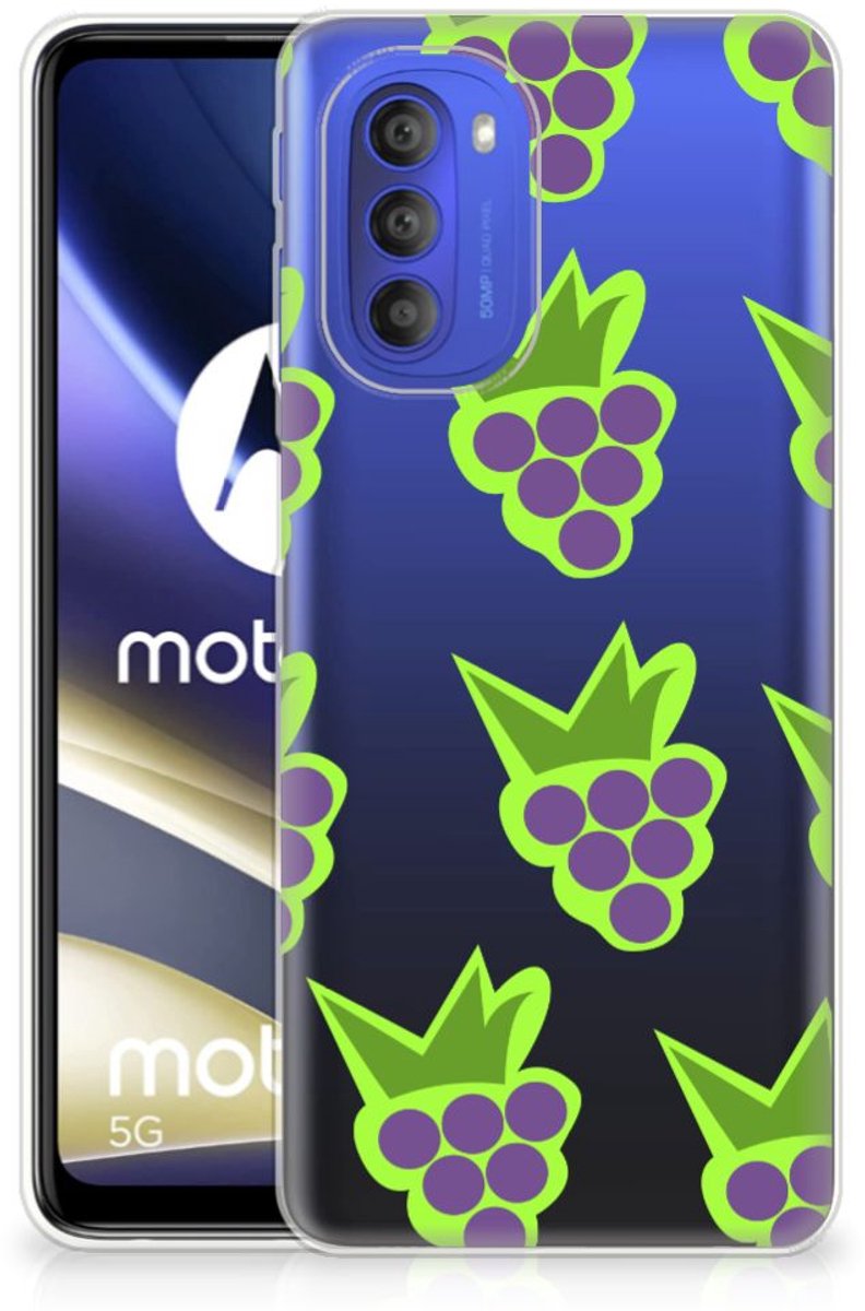 Motorola Moto G51 5G Siliconen Case Druiven