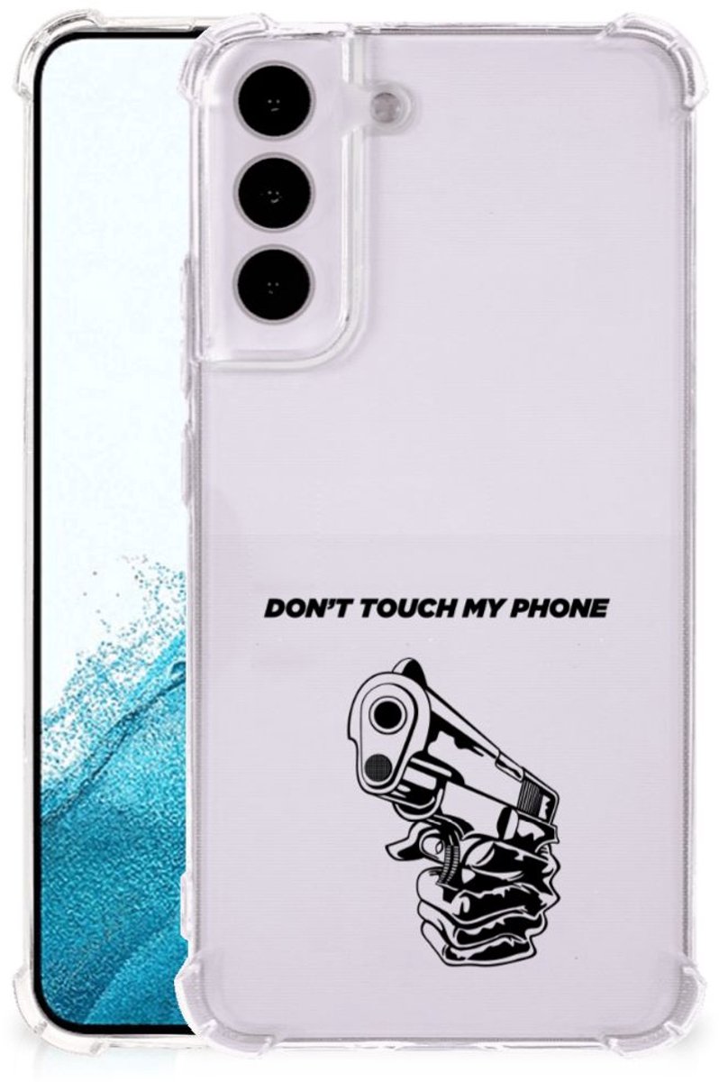 Samsung Galaxy S22 Anti Shock Case Gun Don't Touch My Phone