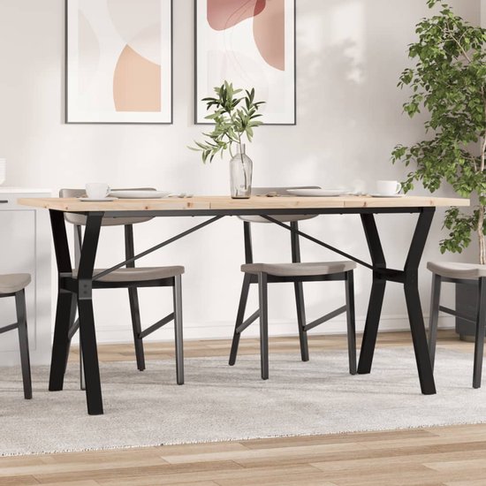 Witte massief grenen tafel Junco 229B, moderne eettafel, 75 x 130 cm