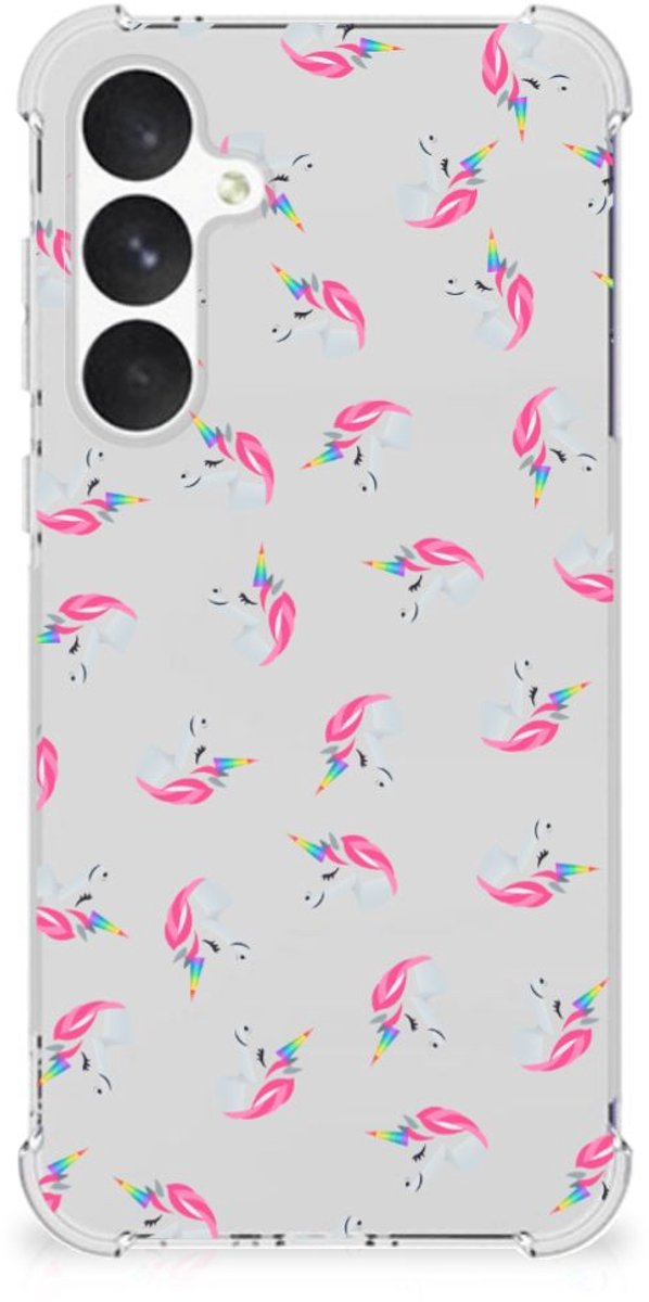 Doorzichtige Silicone Hoesje voor Samsung Galaxy A55 Unicorns