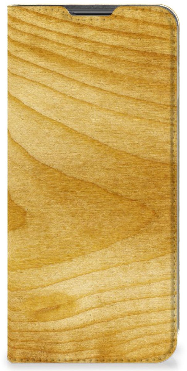 Motorola Moto G22 Book Wallet Case Licht Hout