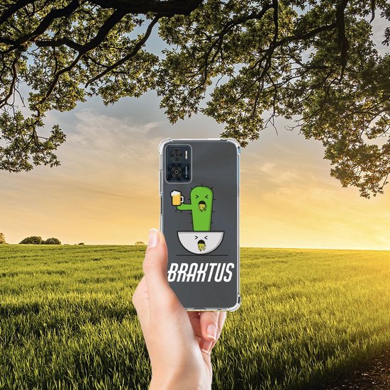 Coque arrière en Siliconen Motorola Moto E22 | E22i Étui pour téléphone portable avec bordure transparente Braktus