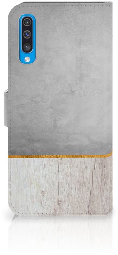 Coque Téléphone Samsung Galaxy A50 Coque de Protection pour Béton Bois