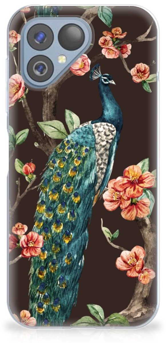 Fairphone 5 TPU Hoesje Pauw met Bloemen