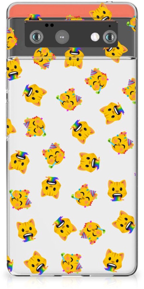 TPU Hoesje voor TPU bumper voor Google Pixel 6 Katten Emojis