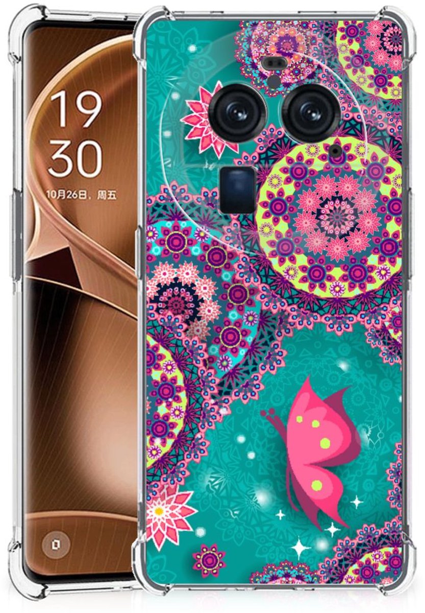 OPPO Find X6 Pro Back Cover Cirkels en Vlinders