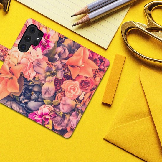 Housse Coque pour Samsung Galaxy S24 Ultra Coque Téléphone Bouquet De Fleurs Cadeau pour le cadeau d'anniversaire de la mère