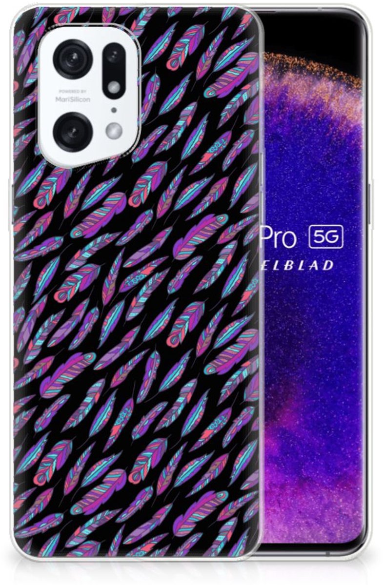 OPPO Find X5 Pro TPU bumper Feathers Color