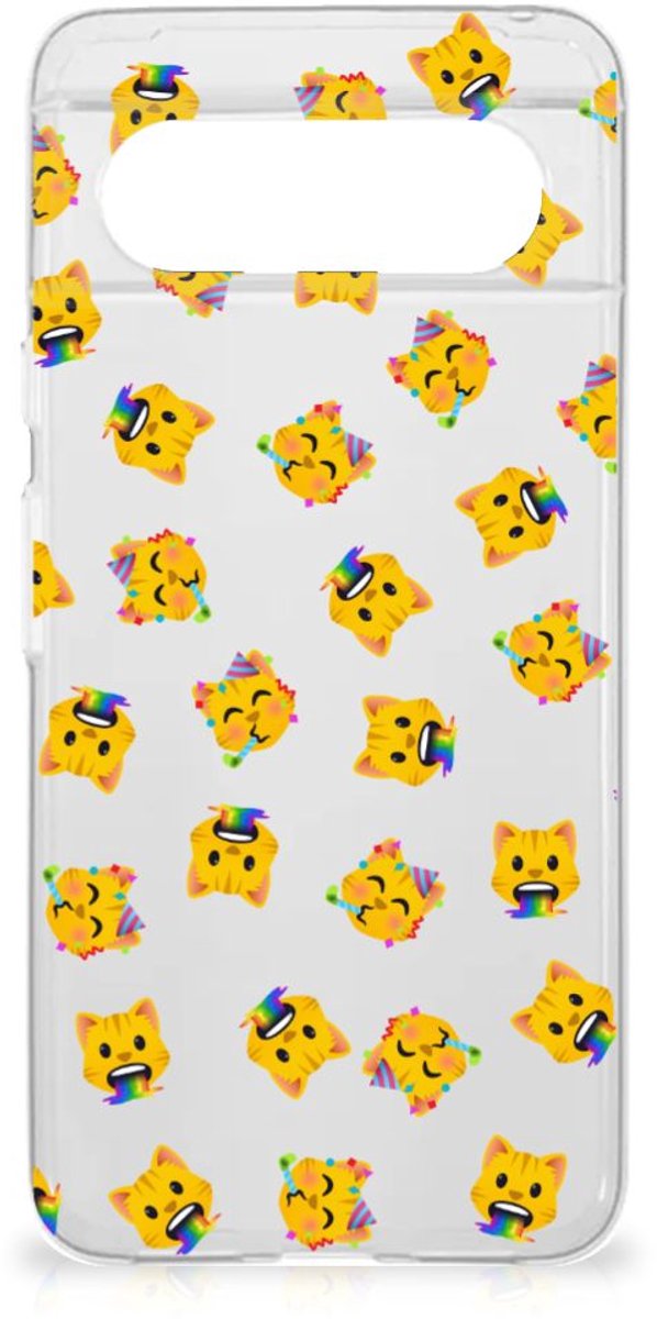TPU bumper voor Google Pixel 8 Katten Emojis