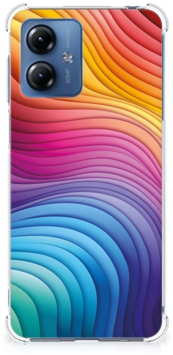 Shockproof Case voor Motorola Moto G14 Regenboog