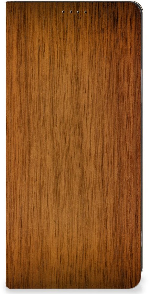OPPO A58 4G Book Wallet Case Donker Hout