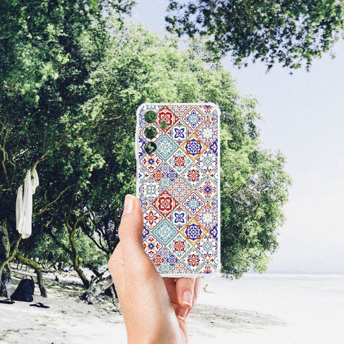 Samsung Galaxy A15 Anti-Shock Hoesje Tiles Color