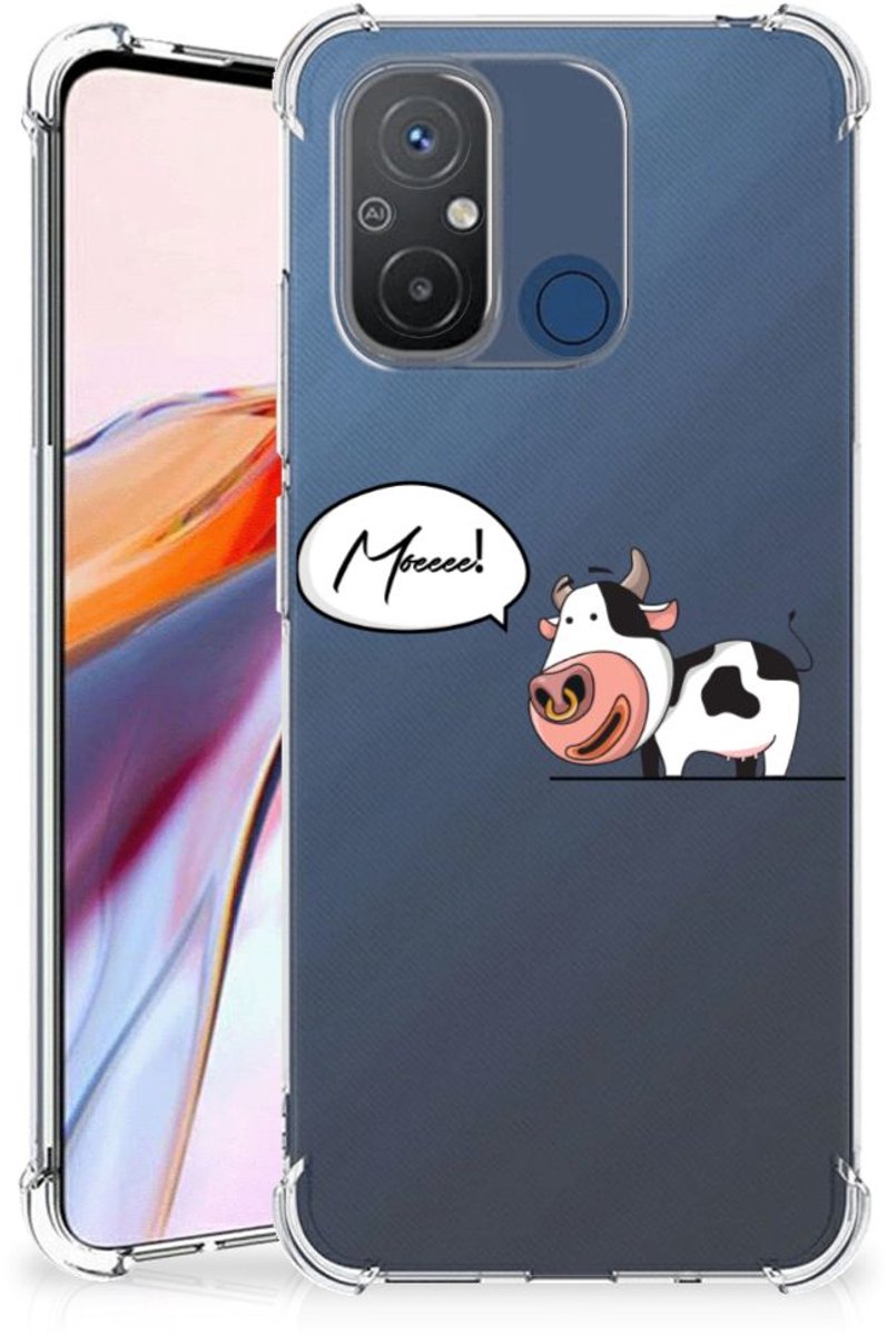 Xiaomi Redmi 12C Stevig Bumper Hoesje Cheeky Cow
