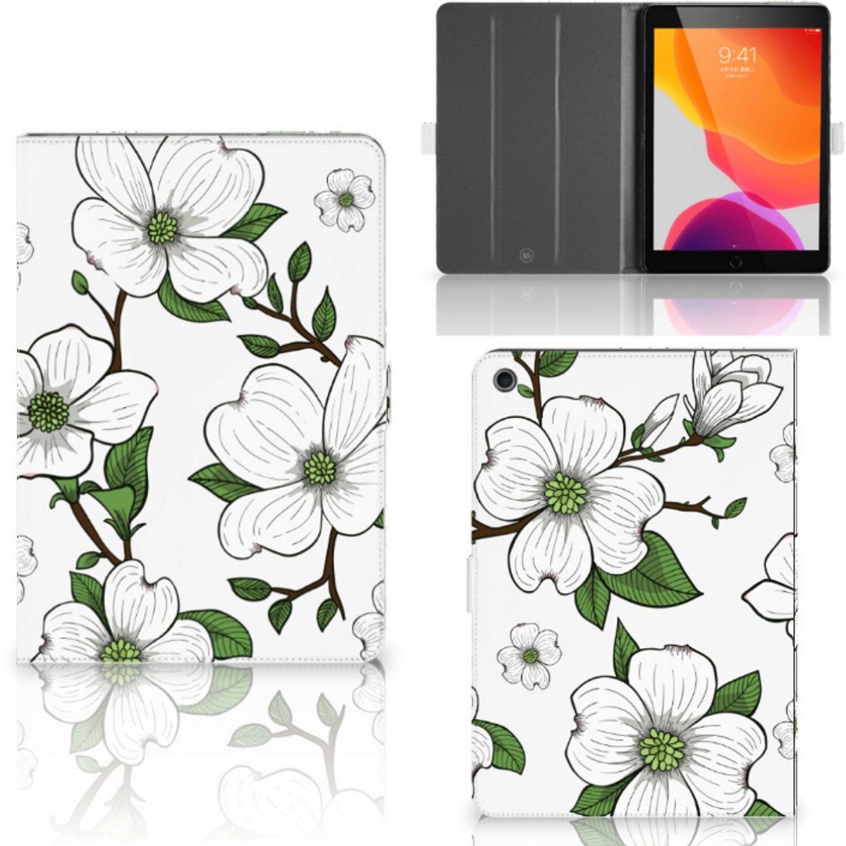 iPad 10.2 2019 | iPad 10.2 2020 | 10.2 2021 Tablet Cover Dogwood Flowers