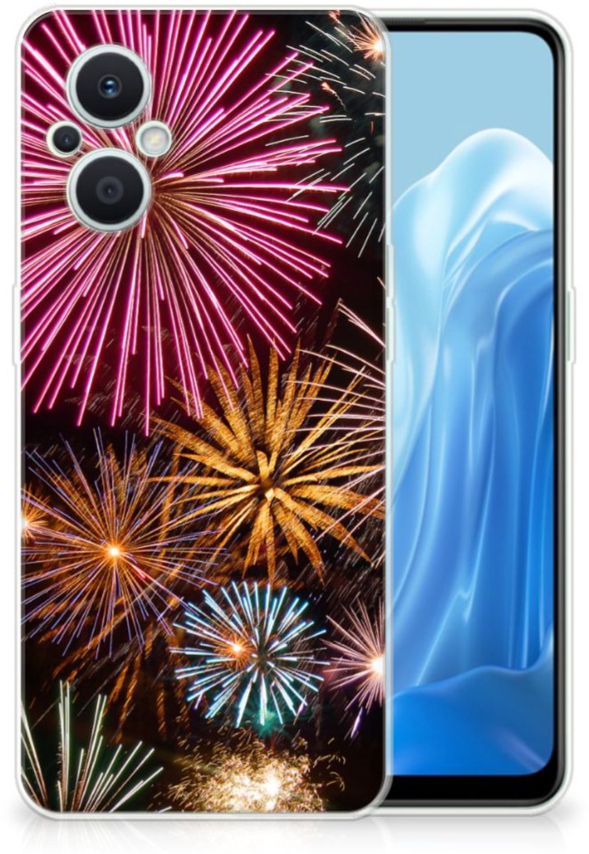 OPPO Reno8 Lite Silicone Back Cover Vuurwerk