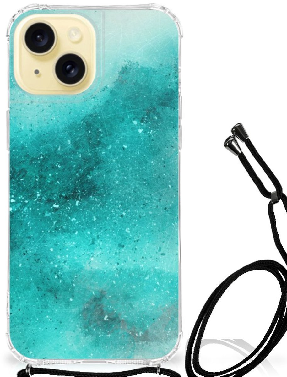 Back Cover Apple iPhone 15 Painting Blue