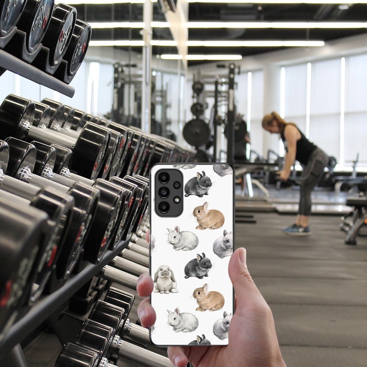 Dierenprint Telefoonhoesje voor Samsung Galaxy A13 4G Konijntjes