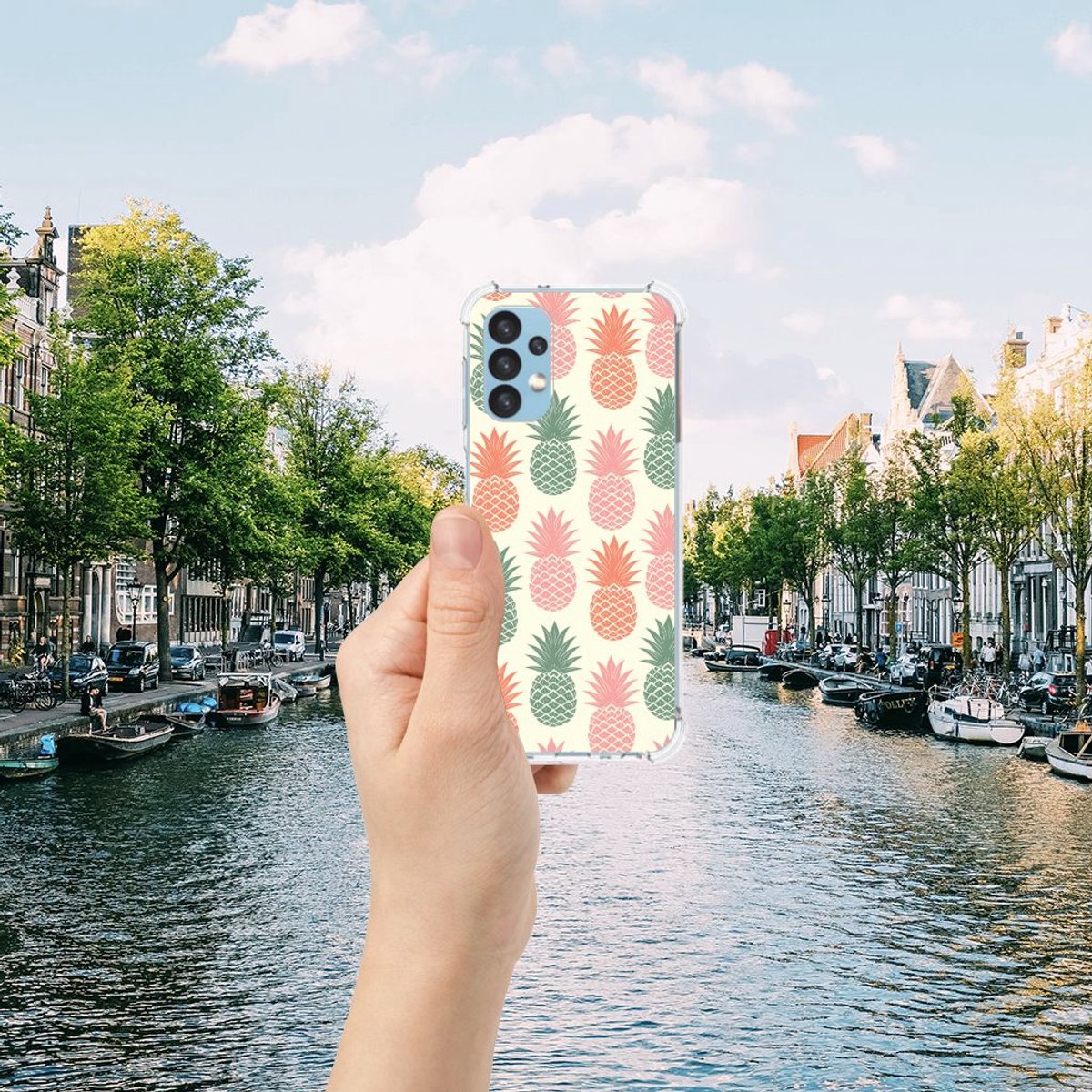 Samsung Galaxy A13 (4G) Beschermhoes Ananas
