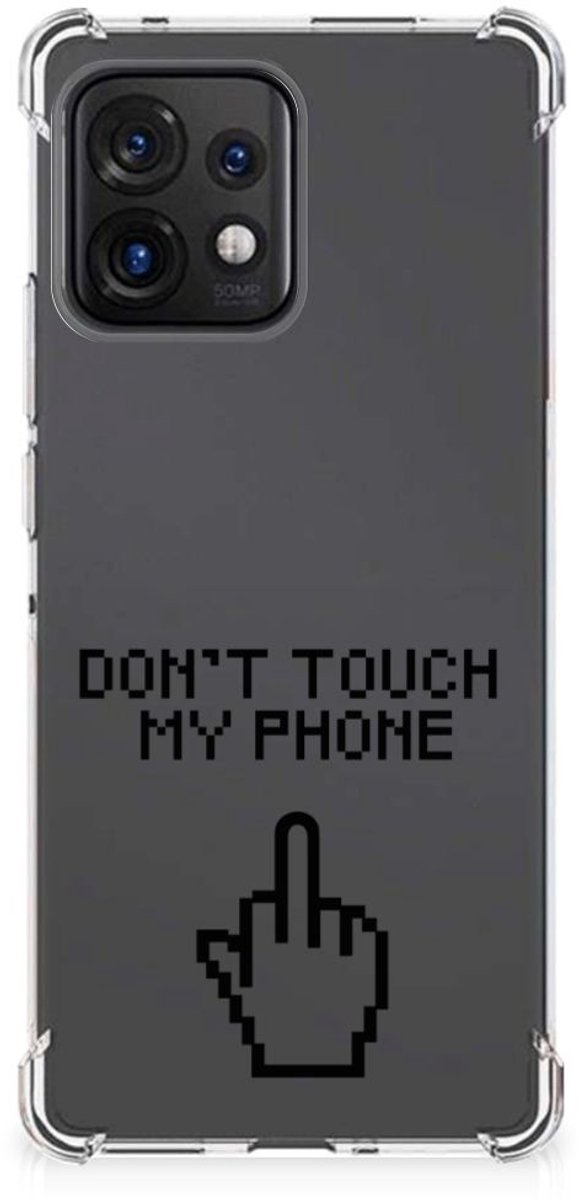 Motorola Edge 40 Pro Anti Shock Case Finger Don't Touch My Phone