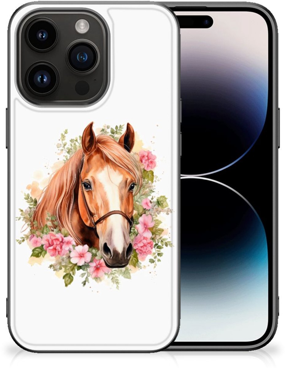 Dierenprint Telefoonhoesje voor iPhone 15 Pro Paard