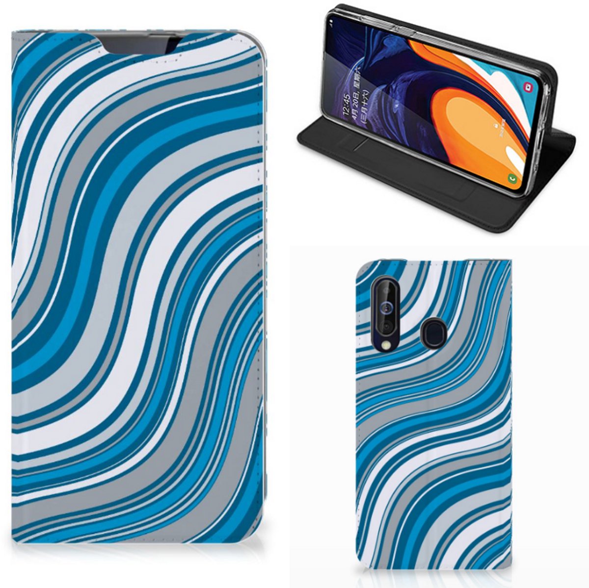 Samsung Galaxy A60 Hoesje met Magneet Waves Blue