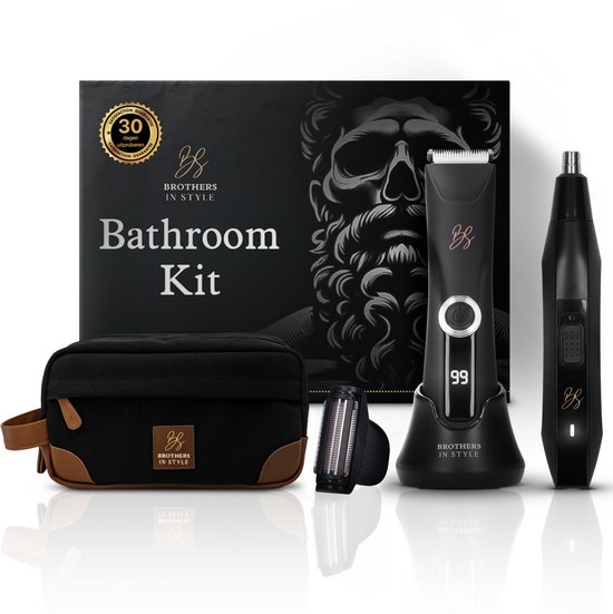 Bodygroomer Mannen 2.0 – Body Trimmer Heren – Neustrimmer Mannen – Foil Shaver – Manscaped – Trimmer Schaamstreek – Oortrimmer – Toilettas - Brothers in Style®