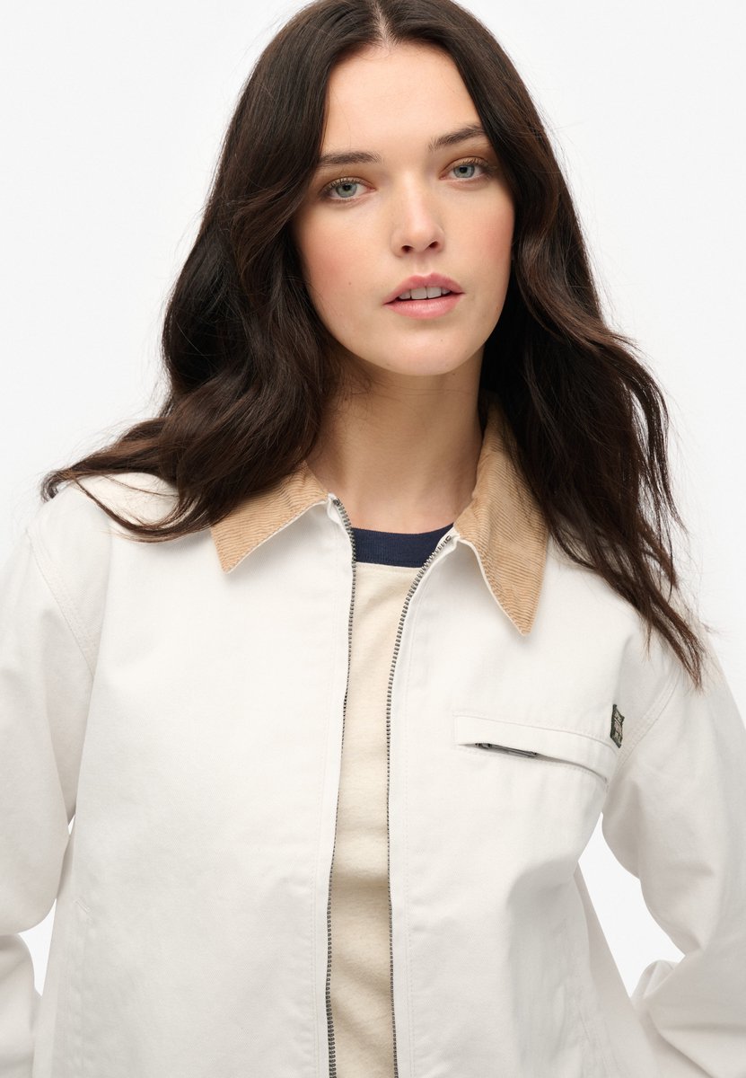 Superdry Ranch jack met corduroy kraag Dames Buitenjassen Creme
