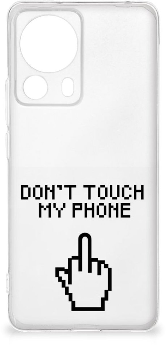 Xiaomi 13 Lite Silicone-hoesje Finger Don't Touch My Phone