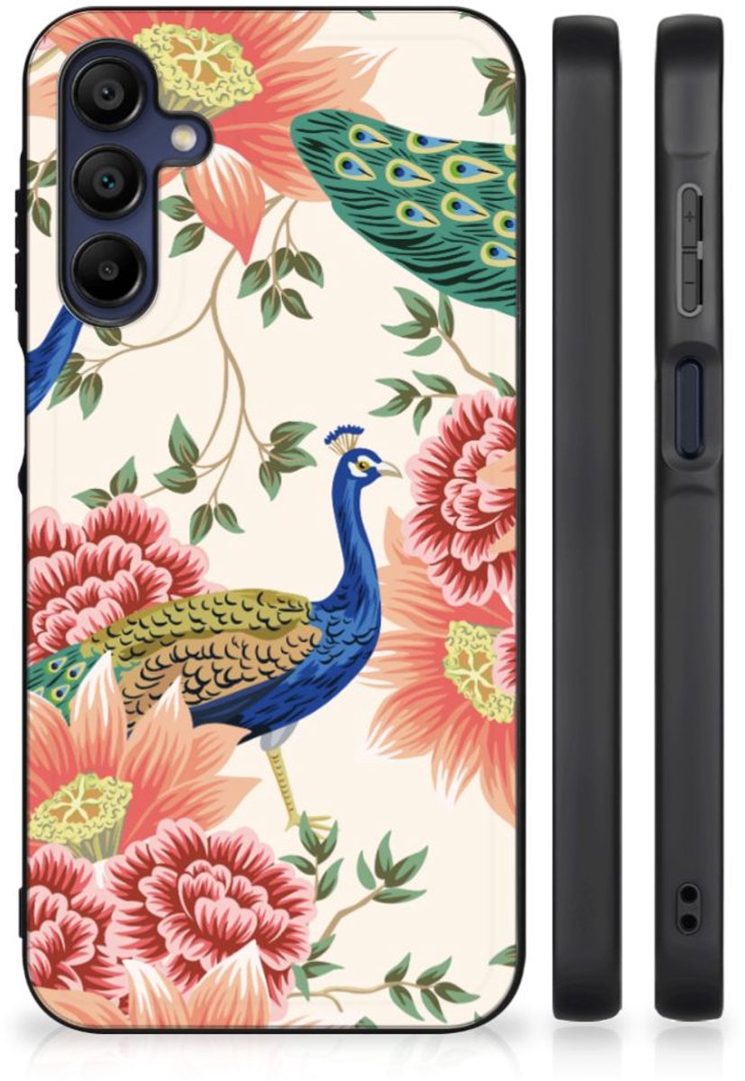 Dierenprint Telefoonhoesje voor Samsung Galaxy A15 Pink Peacock