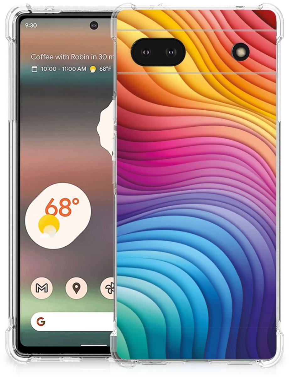 TPU Case Anti-Shock voor Shockproof Case voor Google Pixel 6A Regenboog